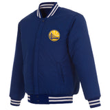 Golden State Warriors Reversible Wool Jacket - Royal - J.H. Sports Jackets