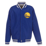 Golden State Warriors Two-Tone Reversible Fleece Jacket - Gray/Royal - JH Design