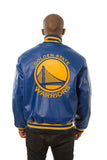 Golden State Warriors Full Leather Jacket - Royal - JH Design