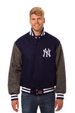 New York Yankees Embroidered Wool Jacket - Navy/Charcoal - JH Design