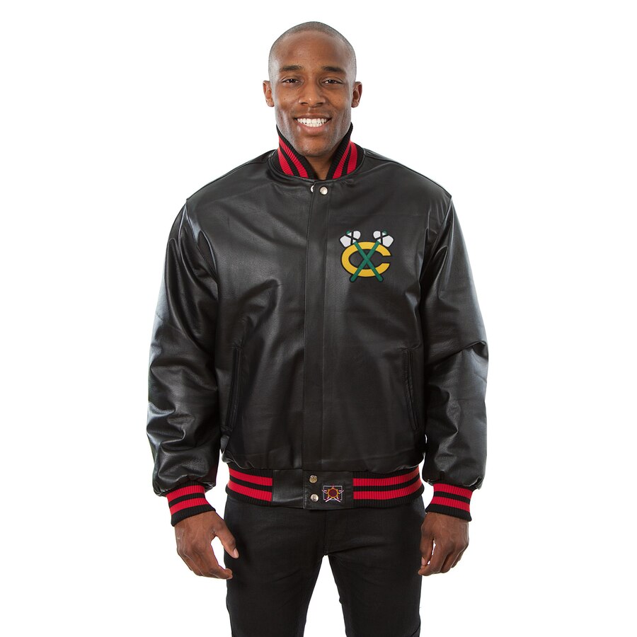 Chicago blackhawks sale leather jacket