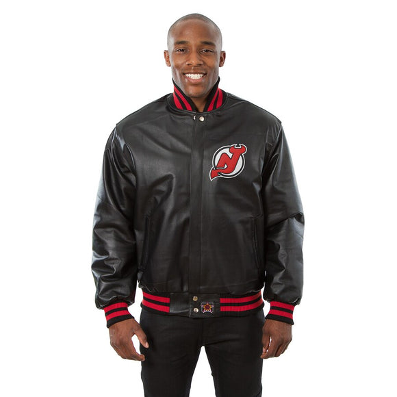 New Jersey Devils Fleece Leather Jacket - USALast