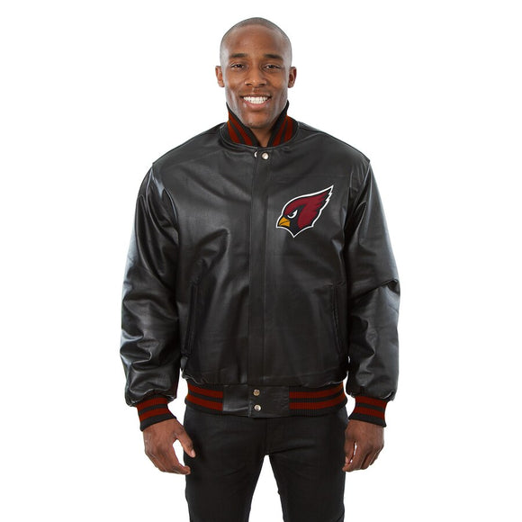 Arizona Cardinals JH Design Leather Jacket - Black - JH Design