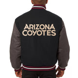 Arizona Coyotes Two-Tone All Wool Jacket - Black/Gray - JH Design