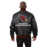 Arizona Cardinals JH Design Leather Jacket - Black - JH Design