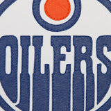 Edmonton Oilers Embroidered Wool Two-Tone Jacket -Royal/Orange - JH Design