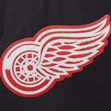 Detroit Red Wings Two-Tone Wool and Leather Jacket - Black - JH Design