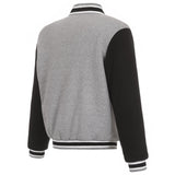 San Francisco 49ers Two-Tone Reversible Fleece Jacket - Gray/Black - J.H. Sports Jackets