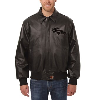 Denver Broncos JH Design Tonal Leather Jacket - Black