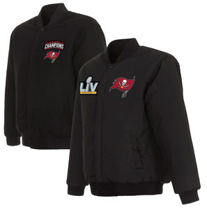 Tampa Bay Buccaneers Red and Black Full-Snap Jacket