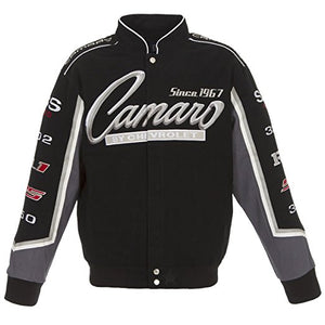Camaro Racing Twill Jacket - Black - J.H. Sports Jackets