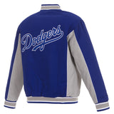 Los Angeles Dodgers Reversible Twill Jacket - Gray/Royal - JH Design