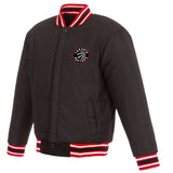 Toronto Raptors JH Design 2019 NBA Finals Champions Reversible Wool Jacket with Nylon Lining - Black/Red - JH Design