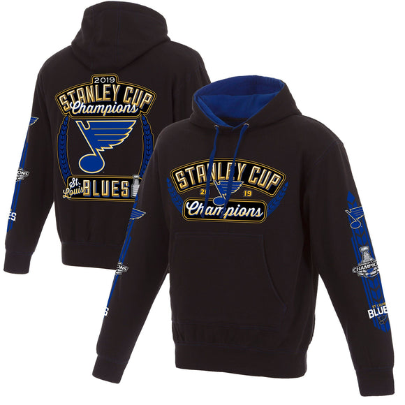 St. Louis Blues JH Design 2019 Stanley Cup Champions Pullover Hoodie - Navy - JH Design