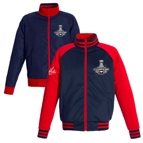 Washington Capitals JH Design 2018 Stanley Cup Champions Reversible Full-Zip Track Jacket – Navy - JH Design