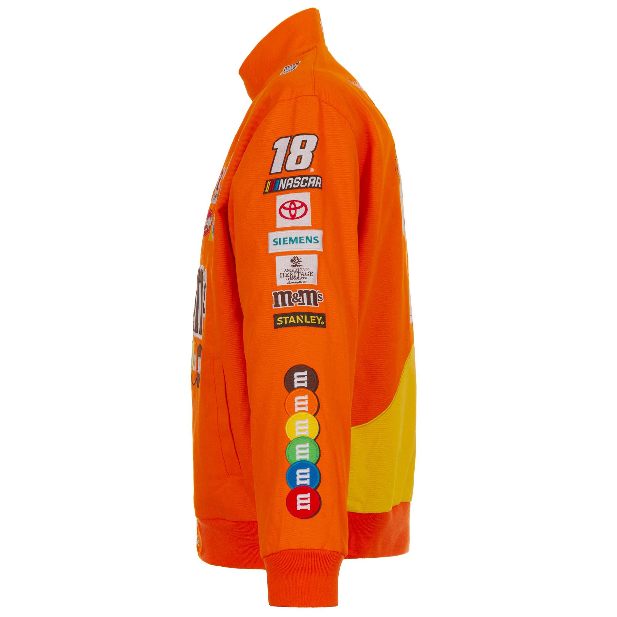 Kyle Busch M&Ms Full-Snap Twill Uniform Jacket - Orange - Limited