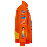 2021 Kyle Busch M&Ms Full-Snap Twill Uniform Jacket - Orange - Limited Edition - J.H. Sports Jackets