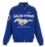 Ford Mustang Twill Jacket - Royal Blue - J.H. Sports Jackets