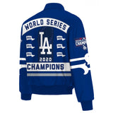 Los Angeles Dodgers JH Design 2020 World Series Champions Full-Snap Leather Jacket - Royal - JH Design