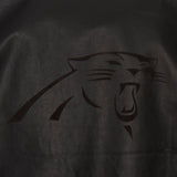 Carolina Panthers JH Design Tonal Leather Jacket - Black - JH Design