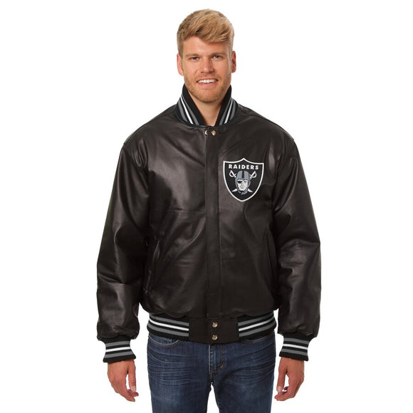 Las Vegas Raiders JH Design Leather Jacket - Black - JH Design