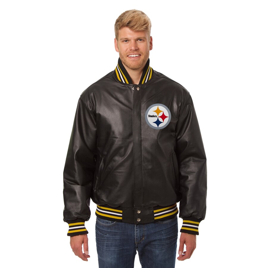 Men's JH Design Black Pittsburgh Steelers Leather Jacket