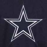 Dallas Cowboys Reversible Poly Twill Hooded Jacket - Navy/Gray - JH Design