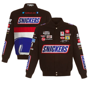 2021 Kyle Busch Brown Snickers Full-Snap Twill Uniform Jacket - Limited Edition - J.H. Sports Jackets