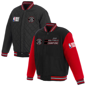 Toronto Raptors JH Design 2019 NBA Finals Champions Reversible Two-Toned Wool Jacket - Black/Red - JH Design