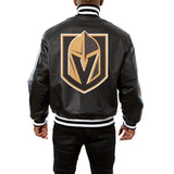 Vegas Golden Knights Full Leather Jacket - Black - J.H. Sports Jackets