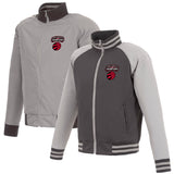 Toronto Raptors JH Design 2019 NBA Finals Champions Full-Zip Reversible Track Jacket - Charcoal/Gray - JH Design